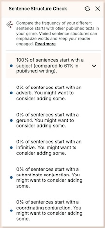 Sentence Structure Sidebar