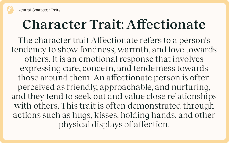 Character Trait Affectionate