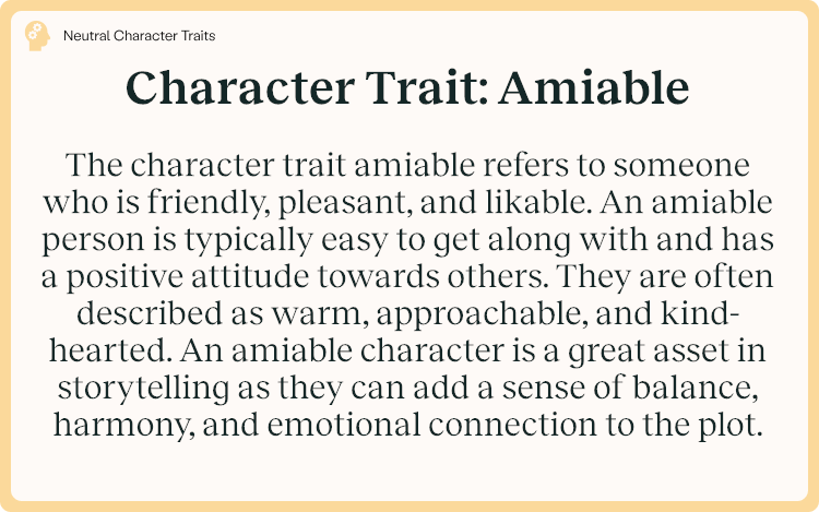 Character Trait Amiable