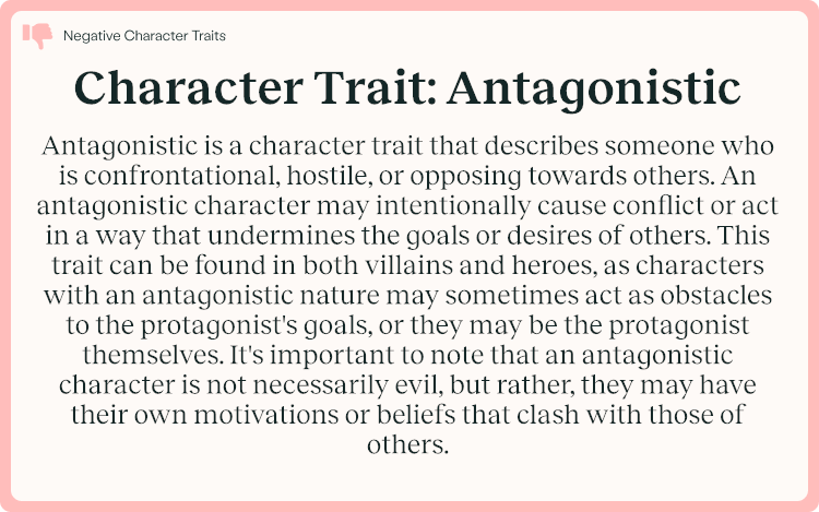 Character Trait Antagonistic