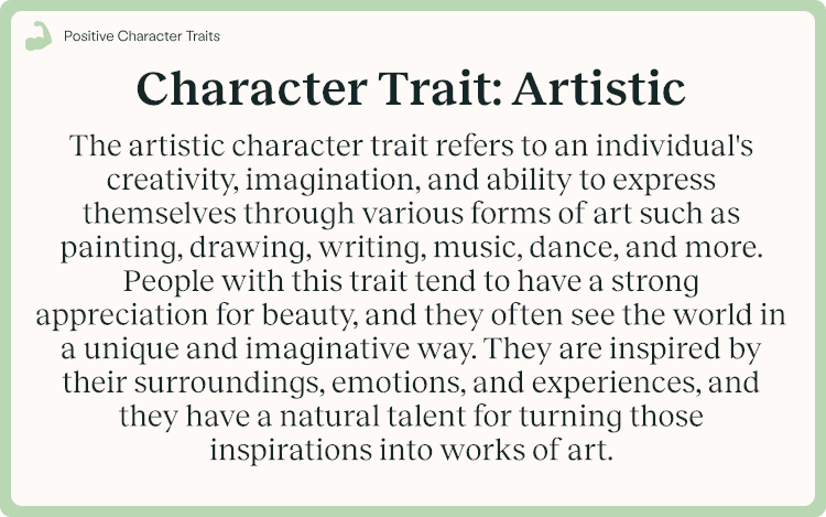 Character Trait Artistic