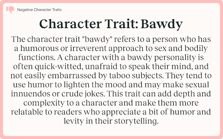 Character Trait Bawdy