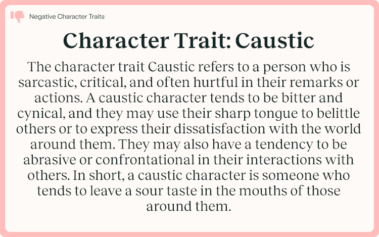 Character Trait Caustic