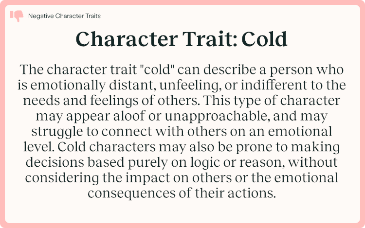 Character Trait Cold