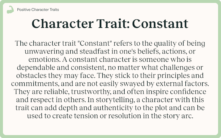 Character Trait Constant