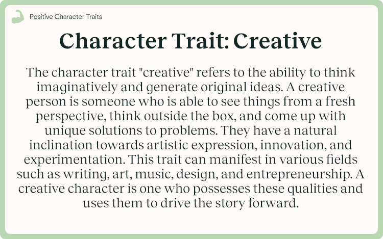 Character Trait Creative