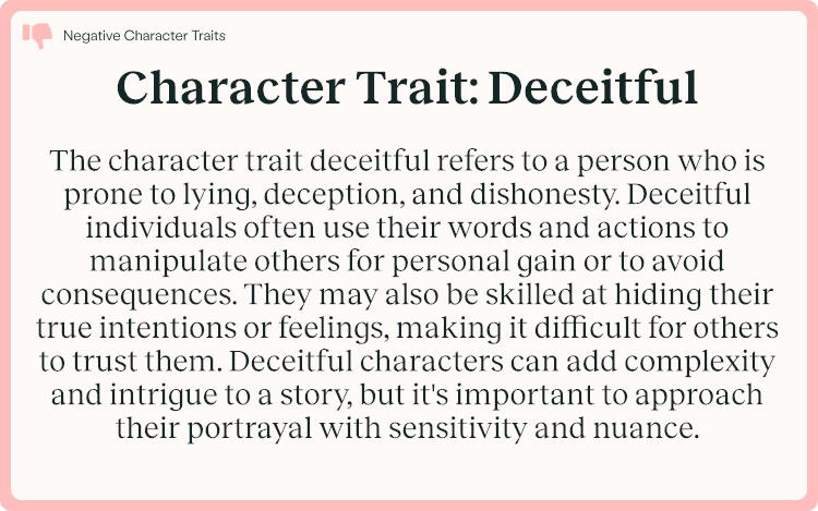 Character Trait Deceitful