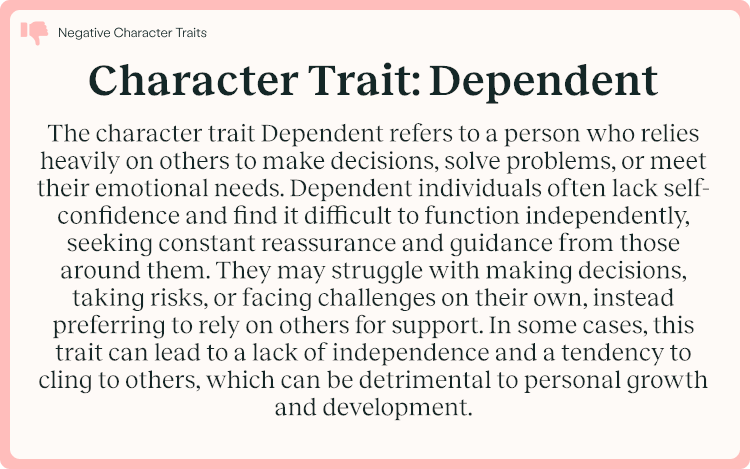 Character Trait Dependent