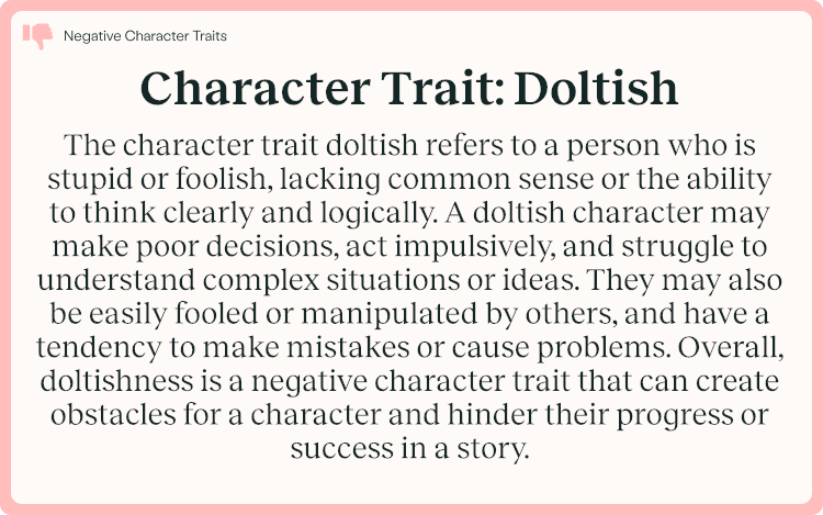 Character Trait Doltish