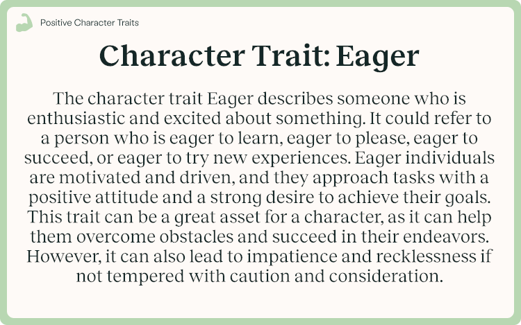 Character Trait Eager