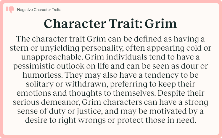 Character Trait Grim