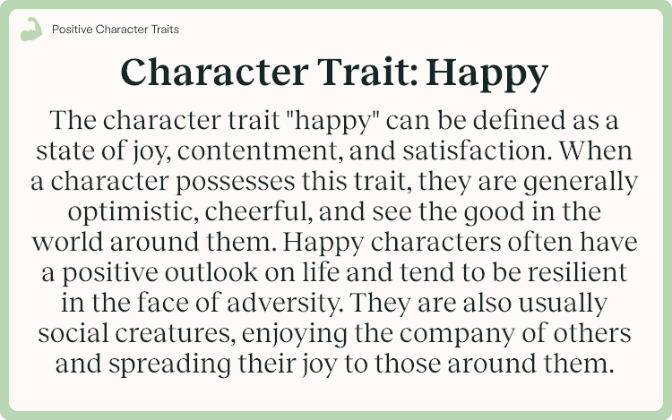 Character Trait Happy