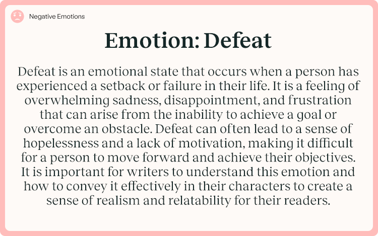 Emotion Defeat