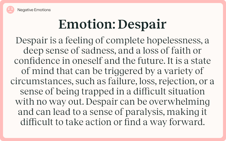 Emotion Despair