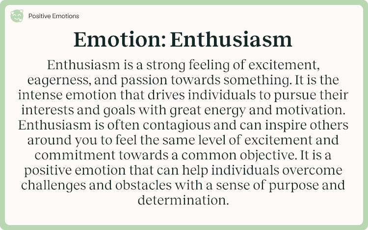 Emotion Enthusiasm