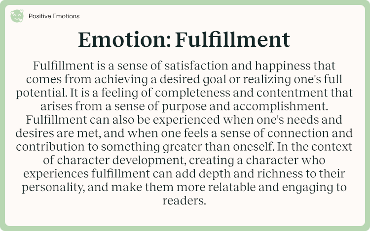 Emotion Fulfillment