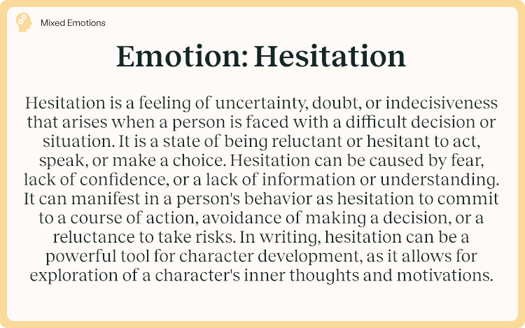 Emotion Hesitation