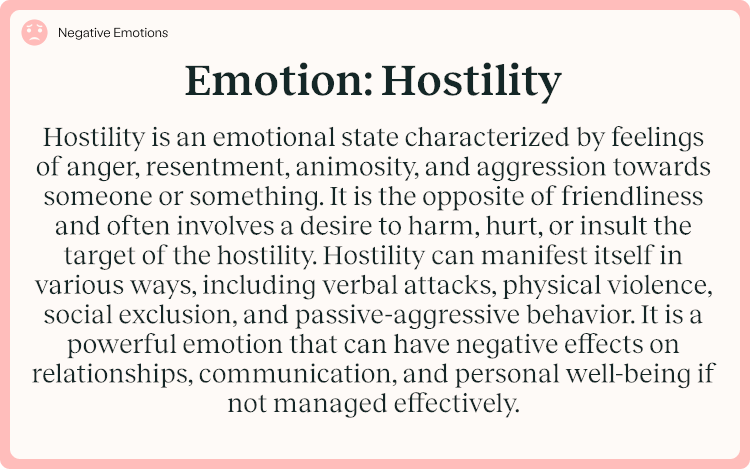 Emotion Hostility