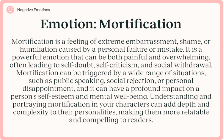 Emotion Mortification