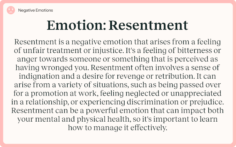 Emotion Resentment