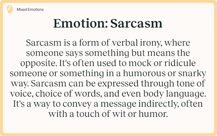 Emotion Sarcasm