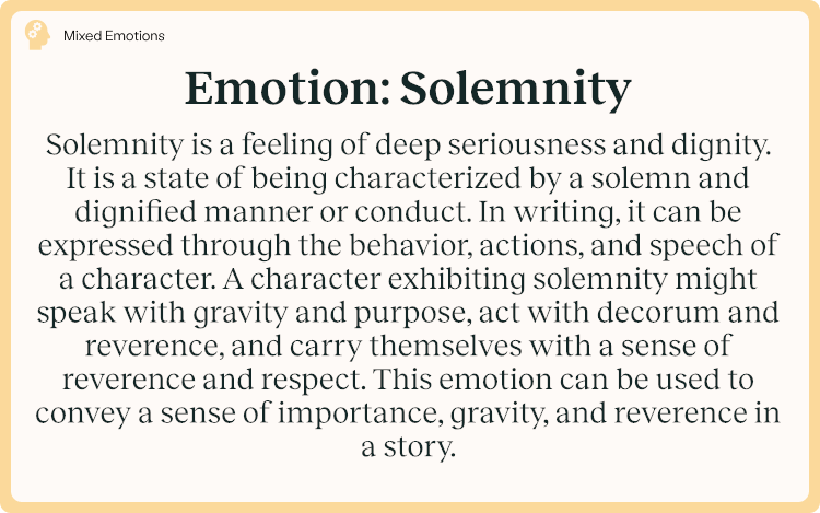 Emotion Solemnity