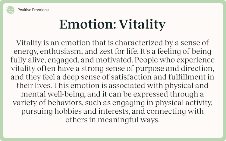 Emotion Vitality