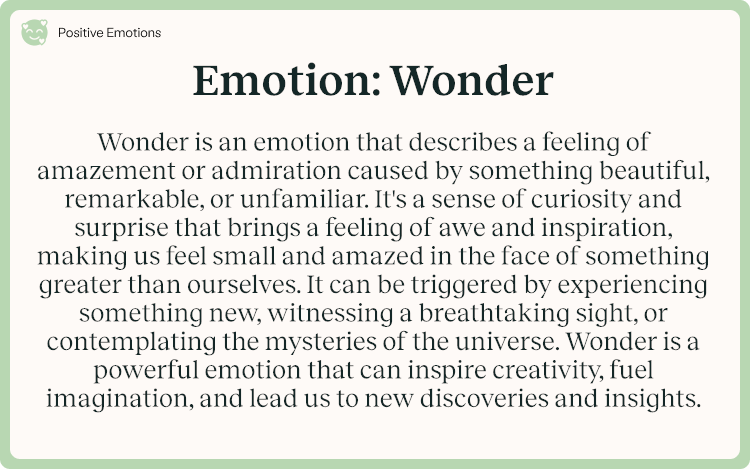 Emotion Wonder