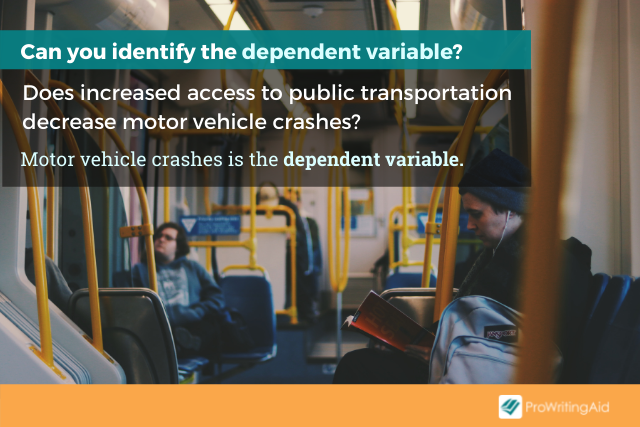 mage showing dependent variable example