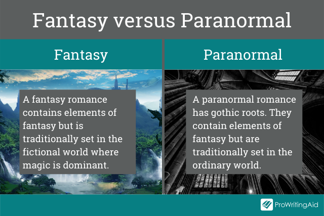 The difference between fantasy and paranormal fiction