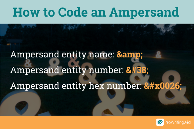 How to code an ampersand