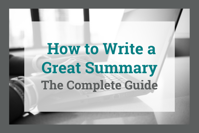 How to write a summary