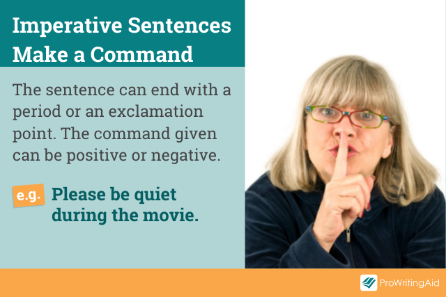 Image showing imperative sentences as commands