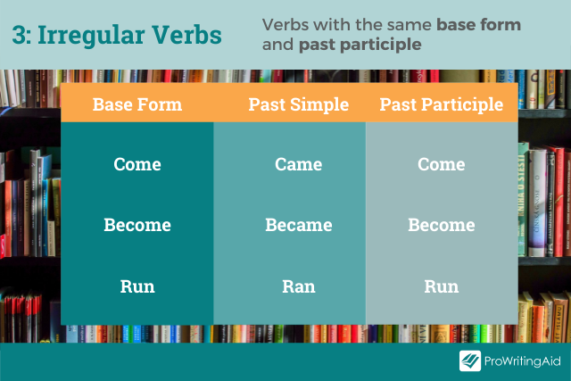 Irregular verb type three