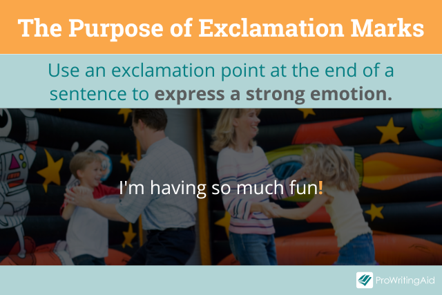 The purpose of exclamation marks