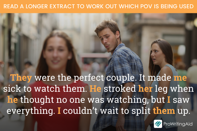 full extract: They were the perfect couple. It made me sick to watch them. He stroked her leg when he thought no one was watching, but I saw everything. I couldn’t wait to split them up.